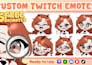 draw custom twitch emotes, chibi emotes, animated emotes, vtuber emotes for you